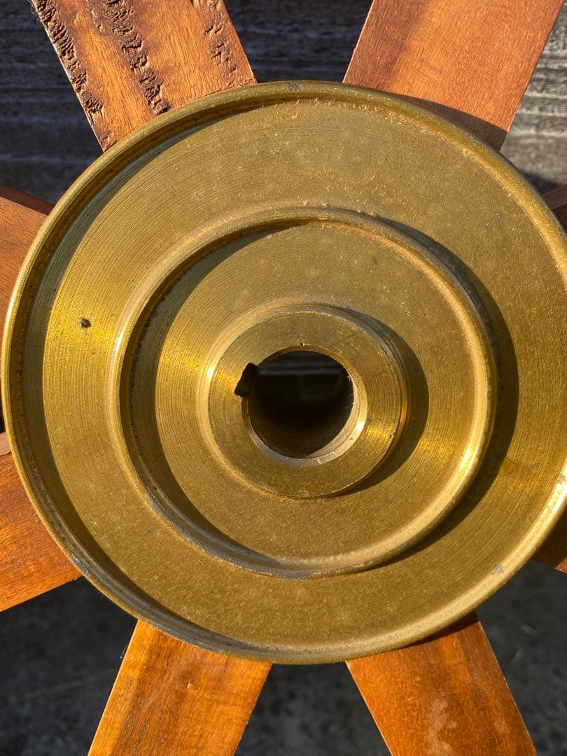木製 舵輪 デザイン 直径約66cm 全体約90cm
