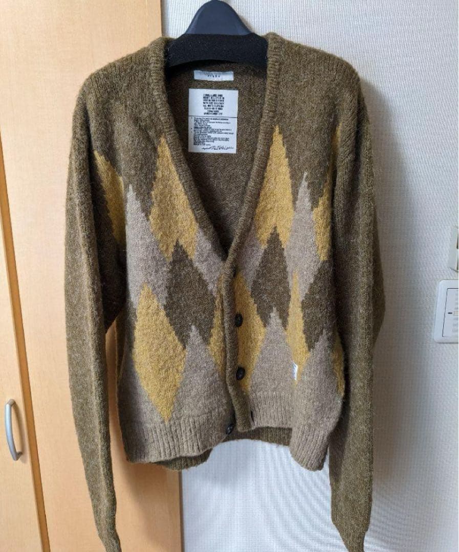 JieDa アーガイルカーディガン ブラウン