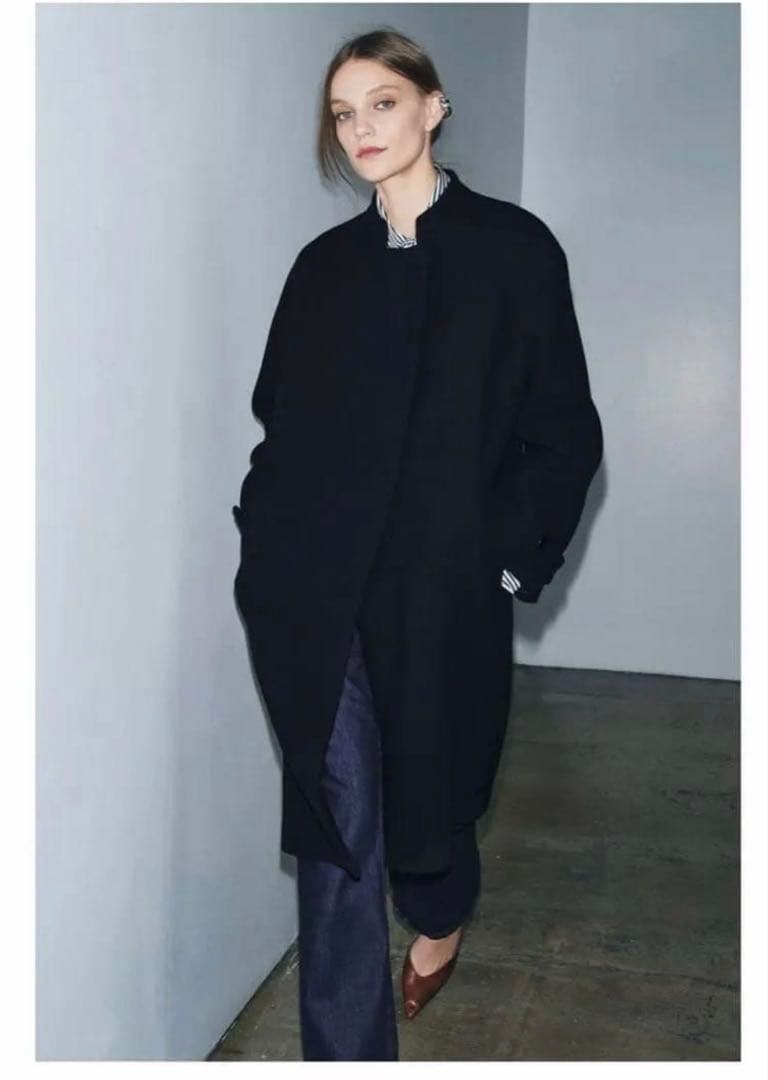 ZARA ZW COLLECTION ウールブレンドコート L