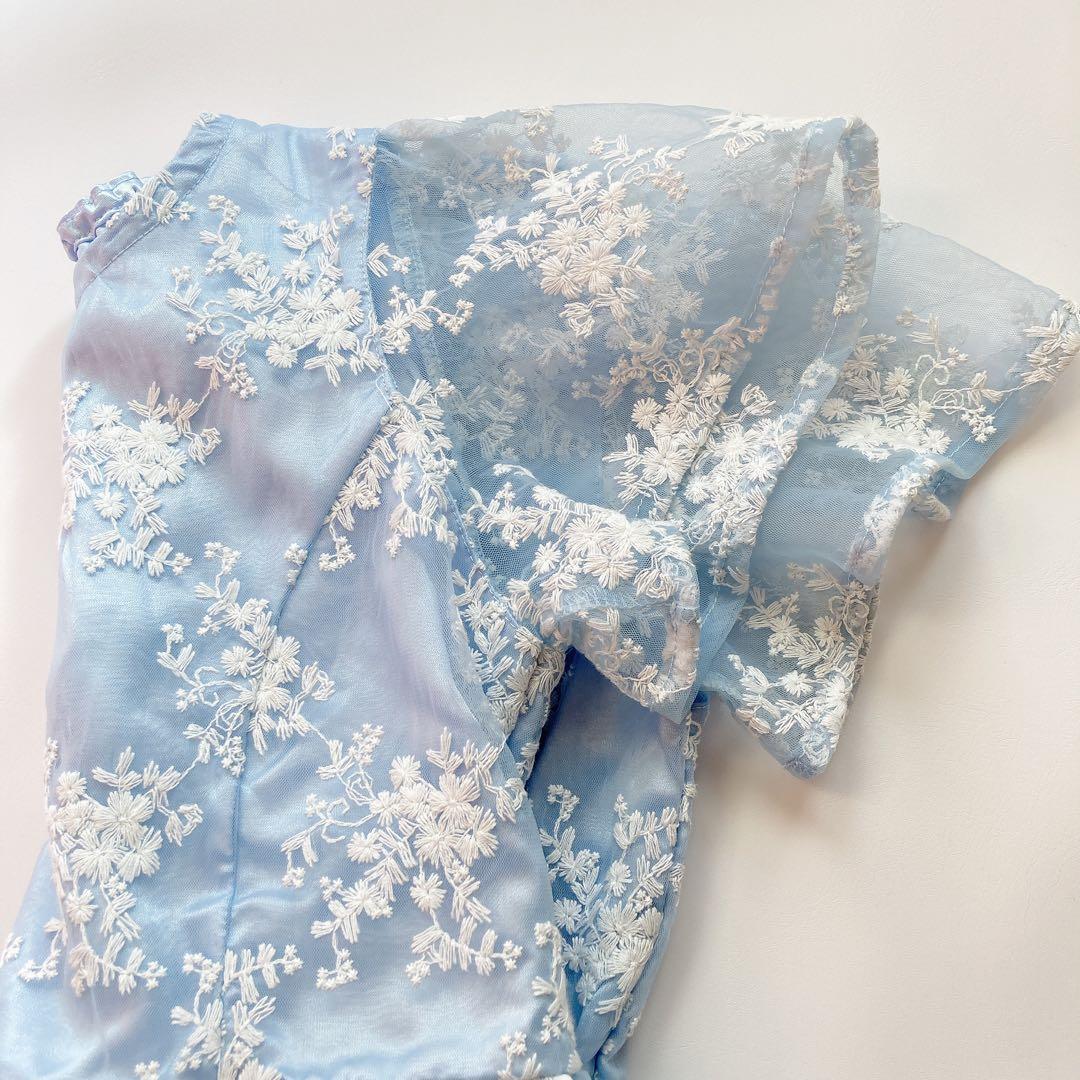 anyFAM 水色×ホワイト セレモニー 入学 卒園 発表会 フォーマル