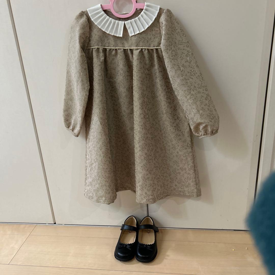 オリオン　ベージュ花柄ワンピースのみ