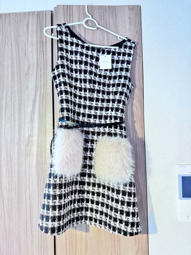 スカート Lumignon Tweed pocket fur dress