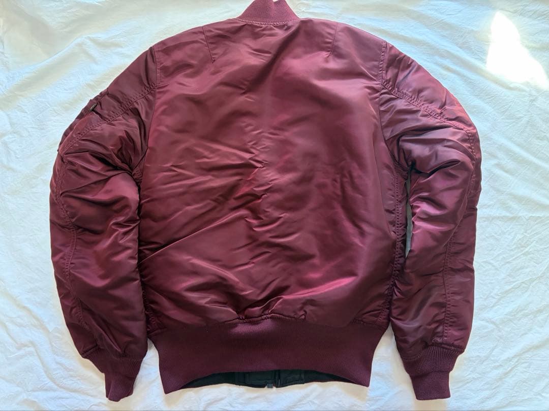 ALPHA MA-1 リバーシブル ボルドー ブラック 星条旗 S