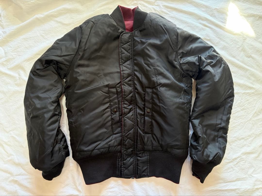 ALPHA MA-1 リバーシブル ボルドー ブラック 星条旗 S