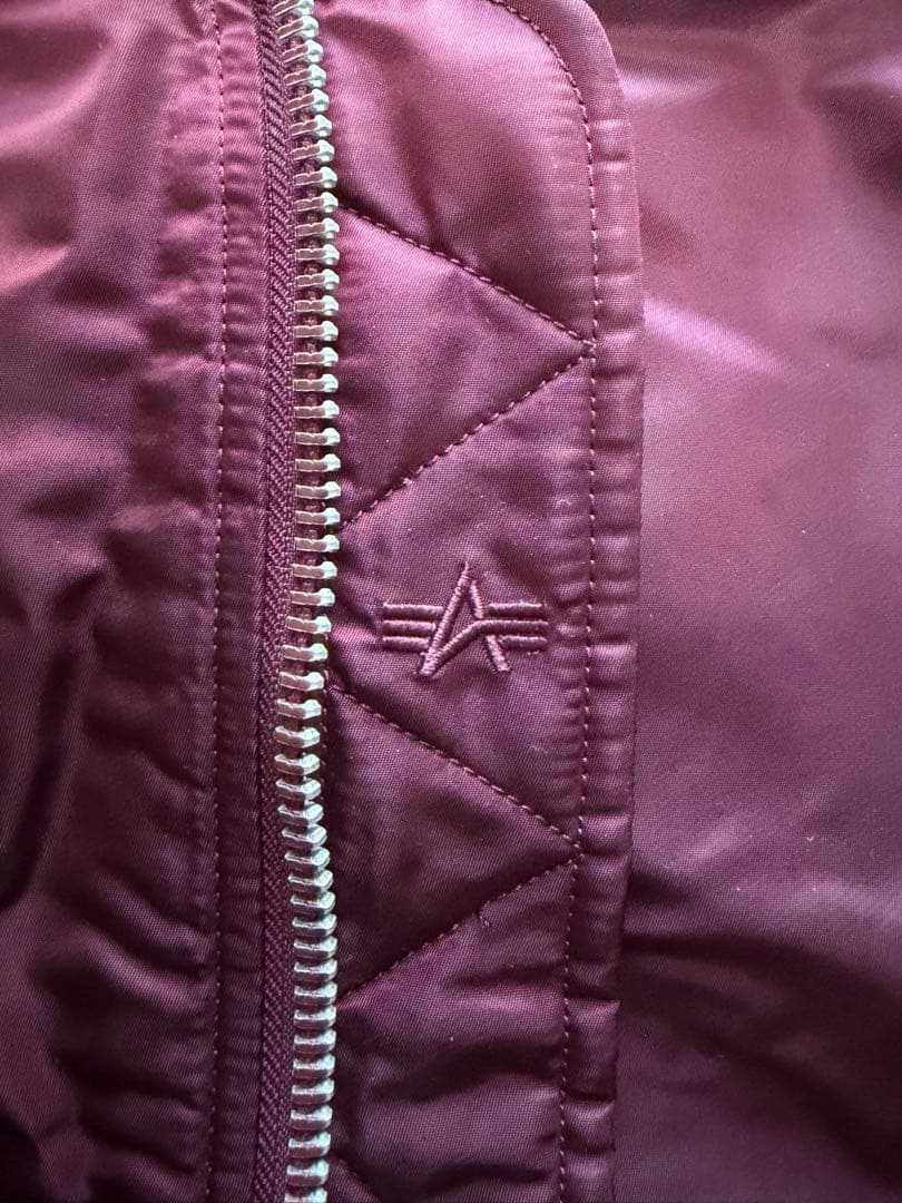 ALPHA MA-1 リバーシブル ボルドー ブラック 星条旗 S