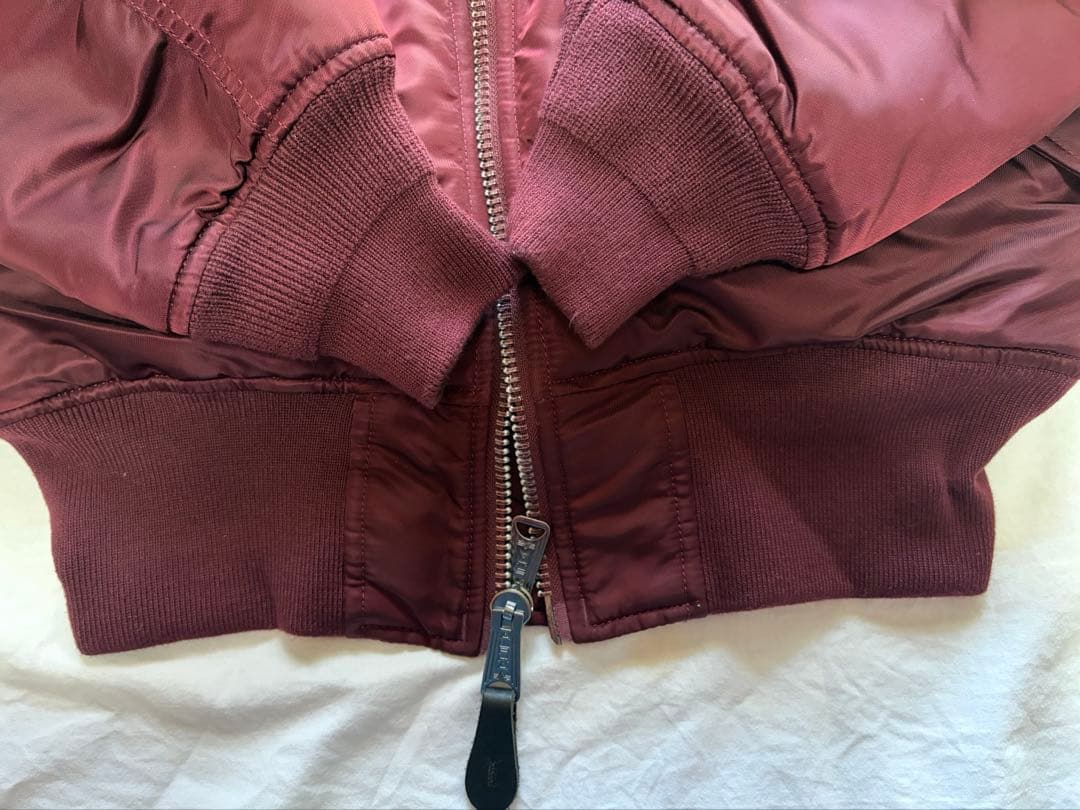 ALPHA MA-1 リバーシブル ボルドー ブラック 星条旗 S