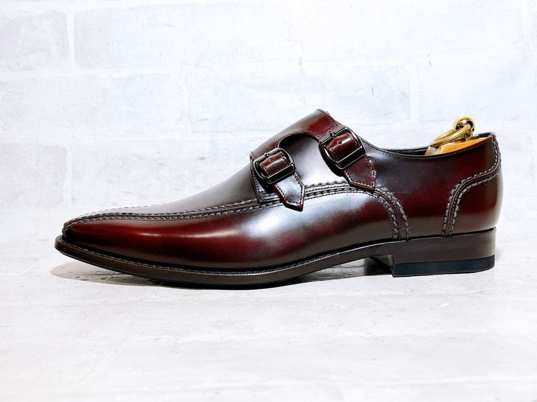 【未使用】REGAL ダブルモンク ビジネスシューズ 本革 ボルドー 26cm