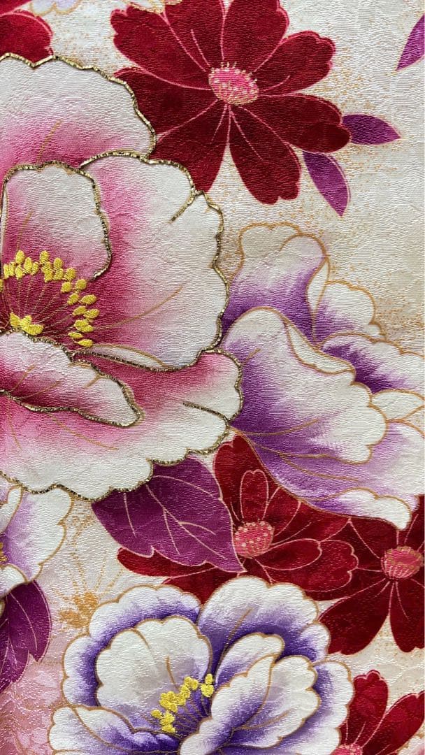 美品　花柄　振袖6点セット　振袖セット　成人式　12