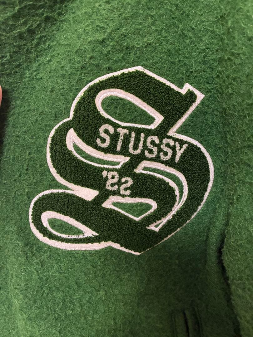 Stussy グリーン スタジャン　ジャケット