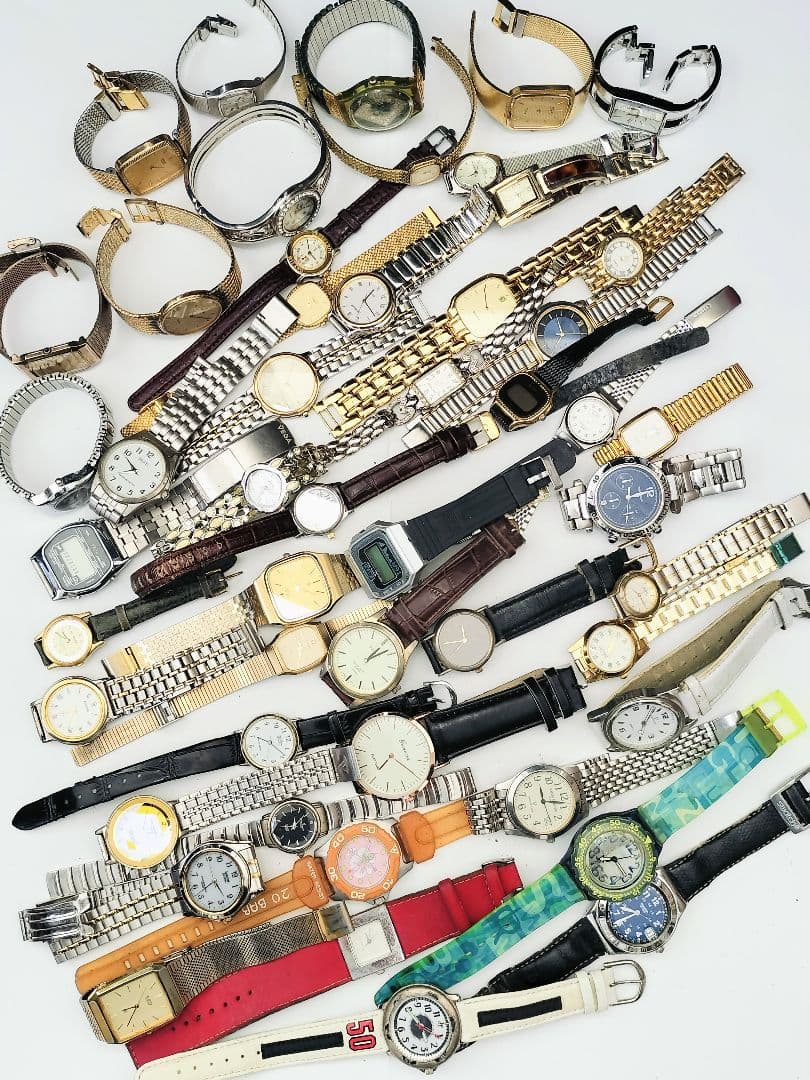 ジャンク時計50本セット オメガ/ロンジン/ティソ/ドルチェ/シチズン等まとめて