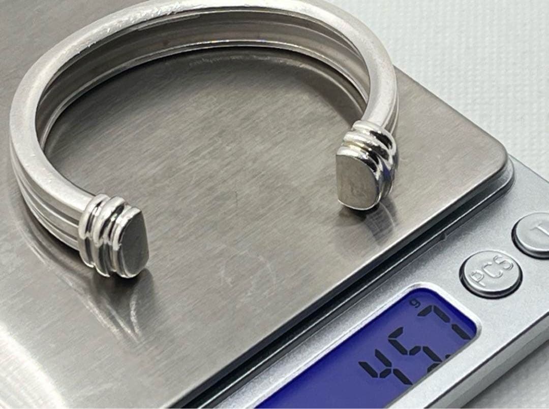 h141 希少　ヴィンテージ　ティファニー　1995 グルーブド　バングル925