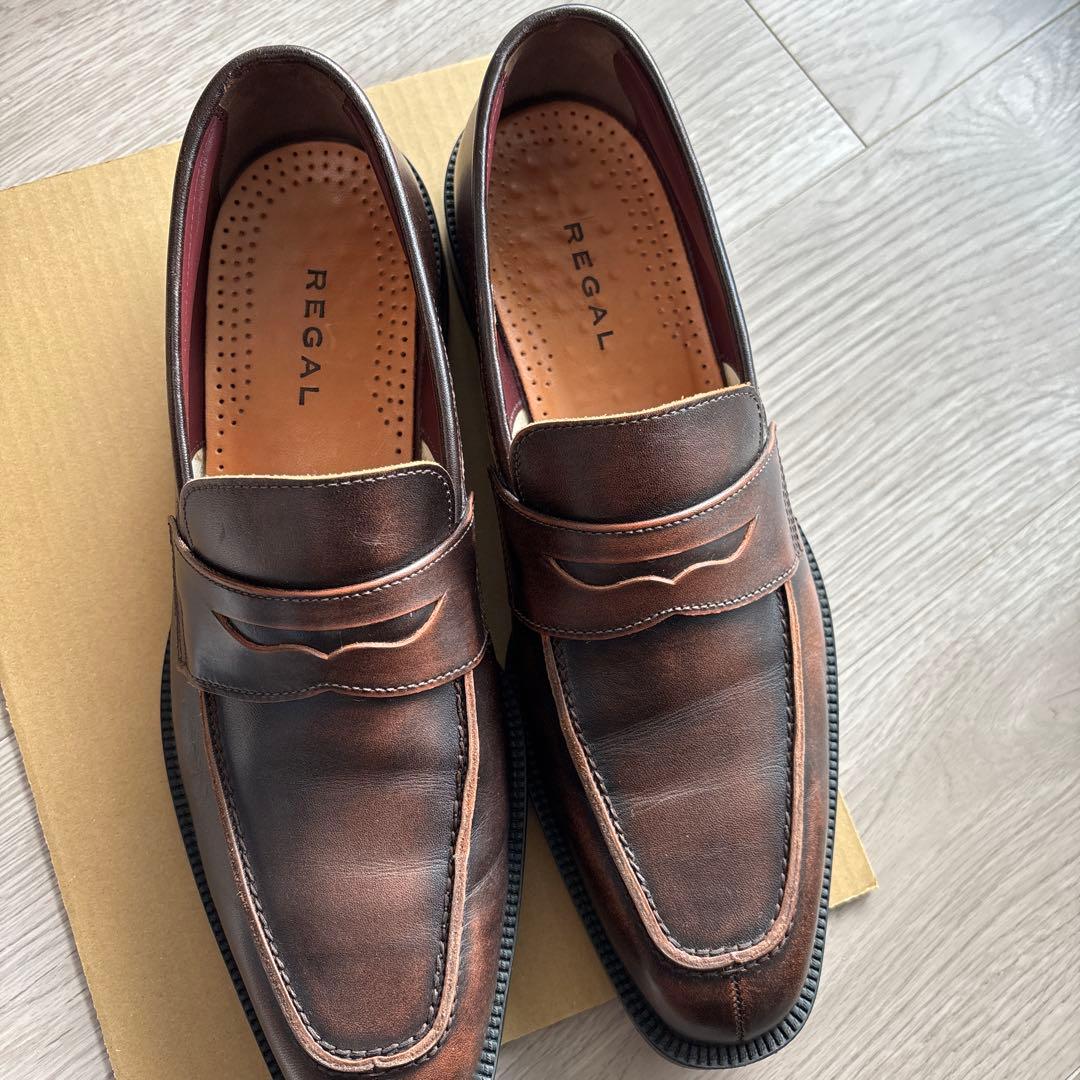 REGAL ブラウン ドレスシューズ モカシン　26.5 EEE