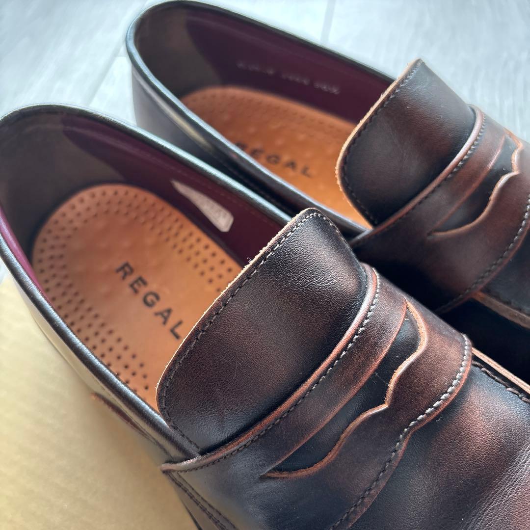 REGAL ブラウン ドレスシューズ モカシン　26.5 EEE