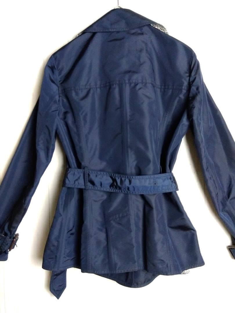 【希少デザイン】エトロ　チェスターコート　ネイビー