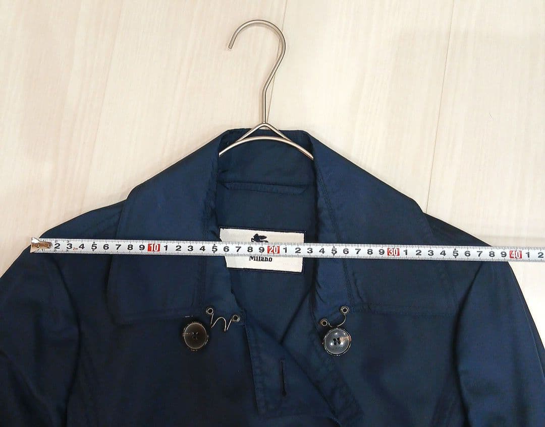 【希少デザイン】エトロ　チェスターコート　ネイビー