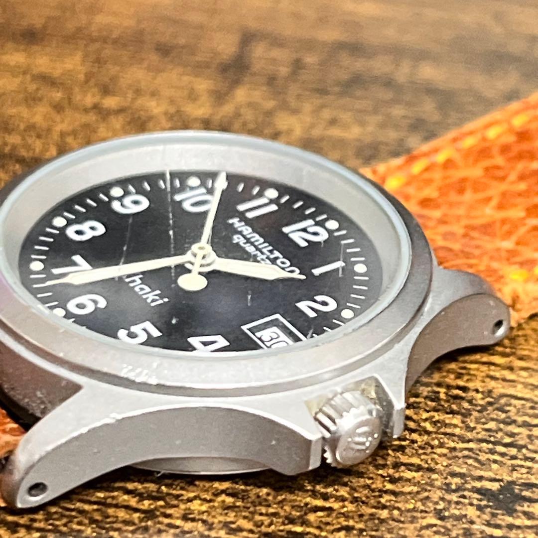【HAMILTON】ハミルトン カーキクォーツ ミリタリー 傷あり【稼働中】