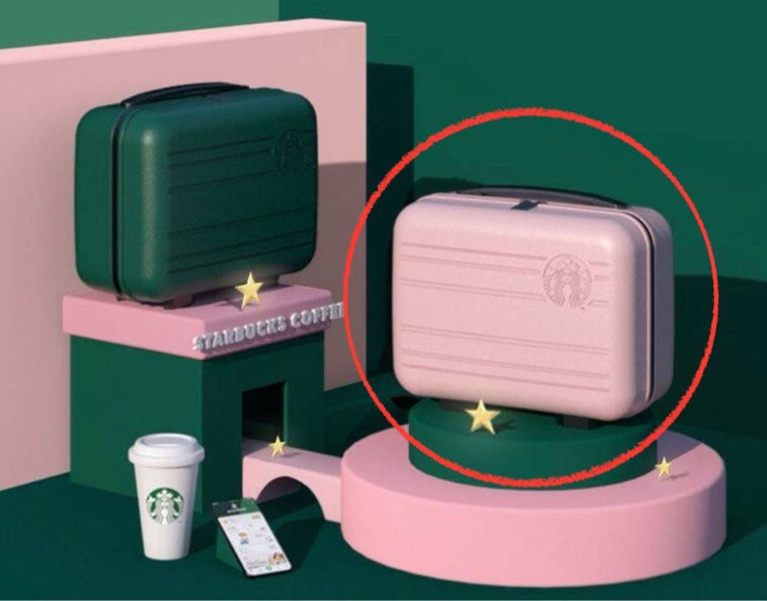 n*e様 新品 未開封 非売品 スターバックス ミニ トランク ピンク 海外 ス