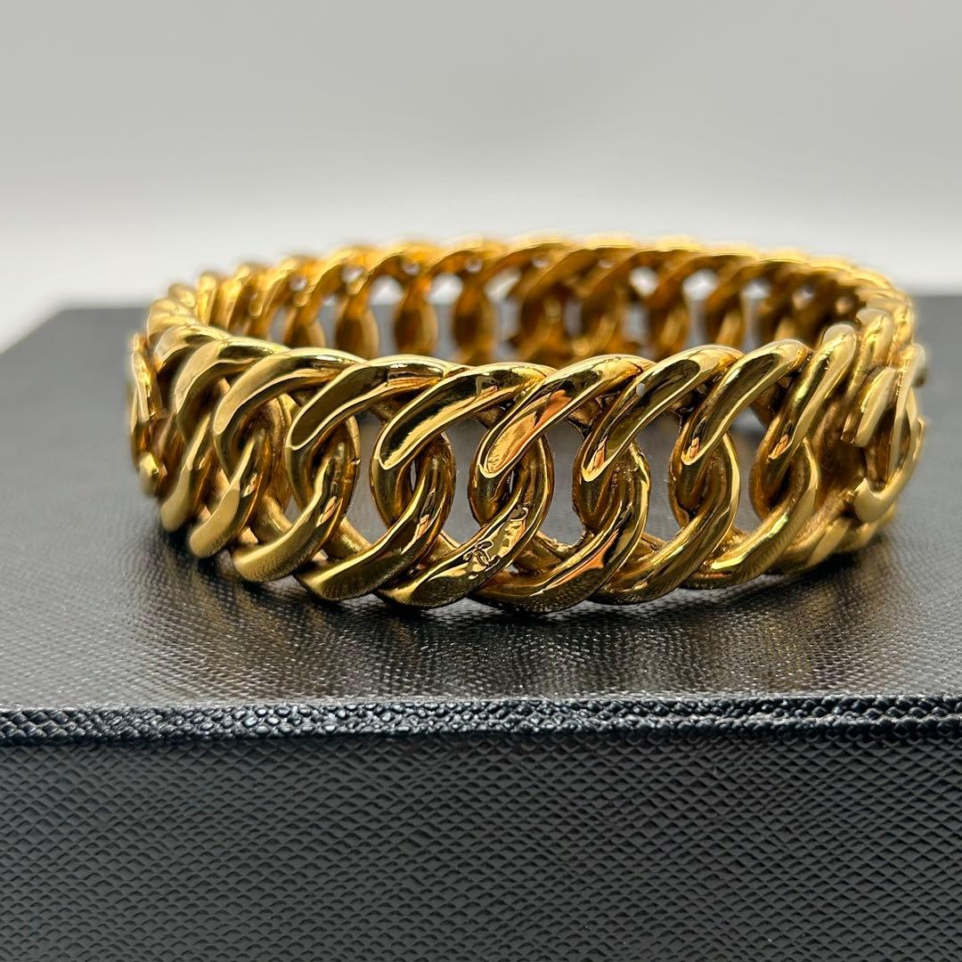 シャネル　CHANEL ブレスレット　バングル　ゴールド　マメ