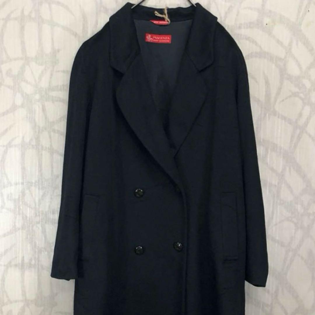 ピアチェンツァ PIACENZA カシミヤ ロングコート ブラック　R