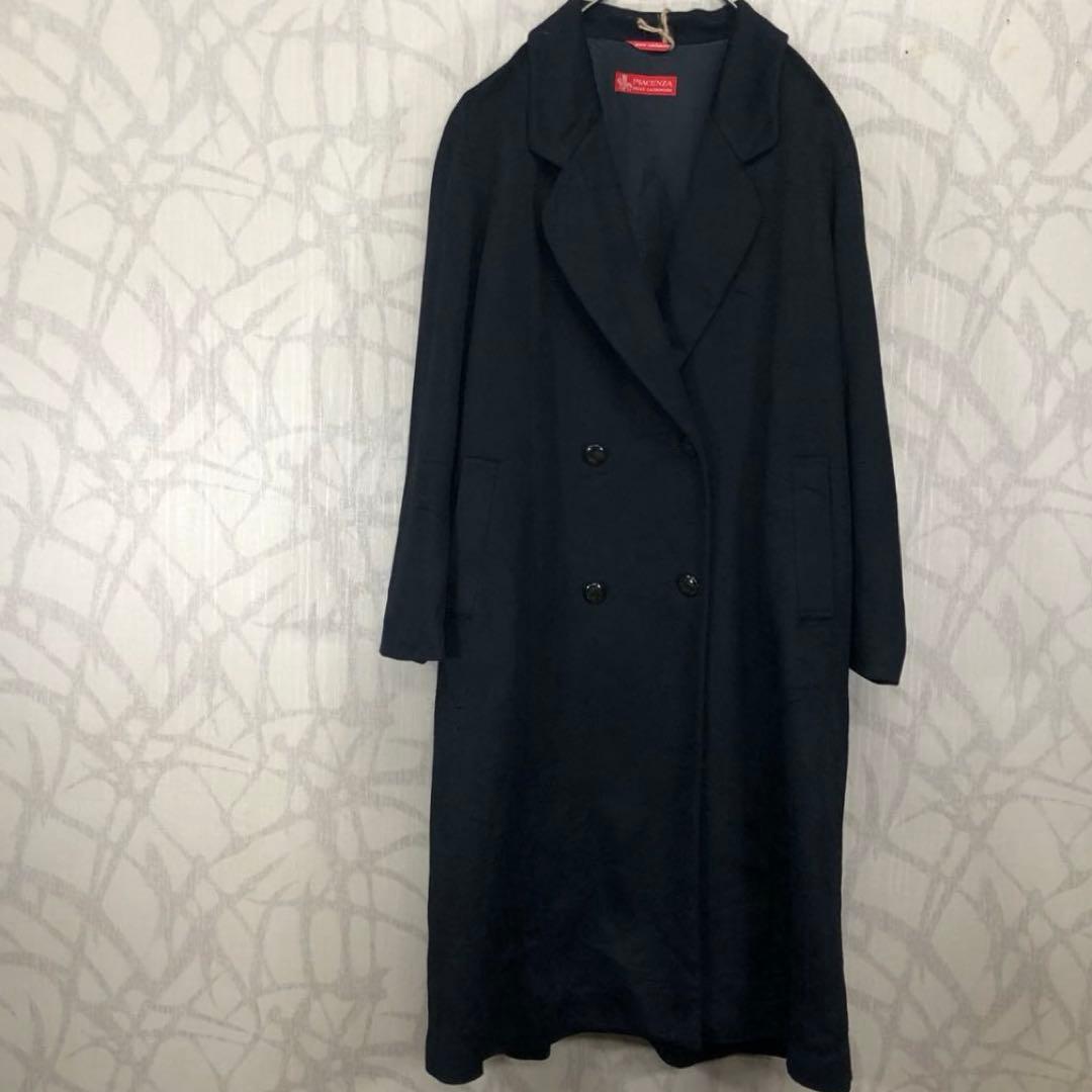 ピアチェンツァ PIACENZA カシミヤ ロングコート ブラック　R