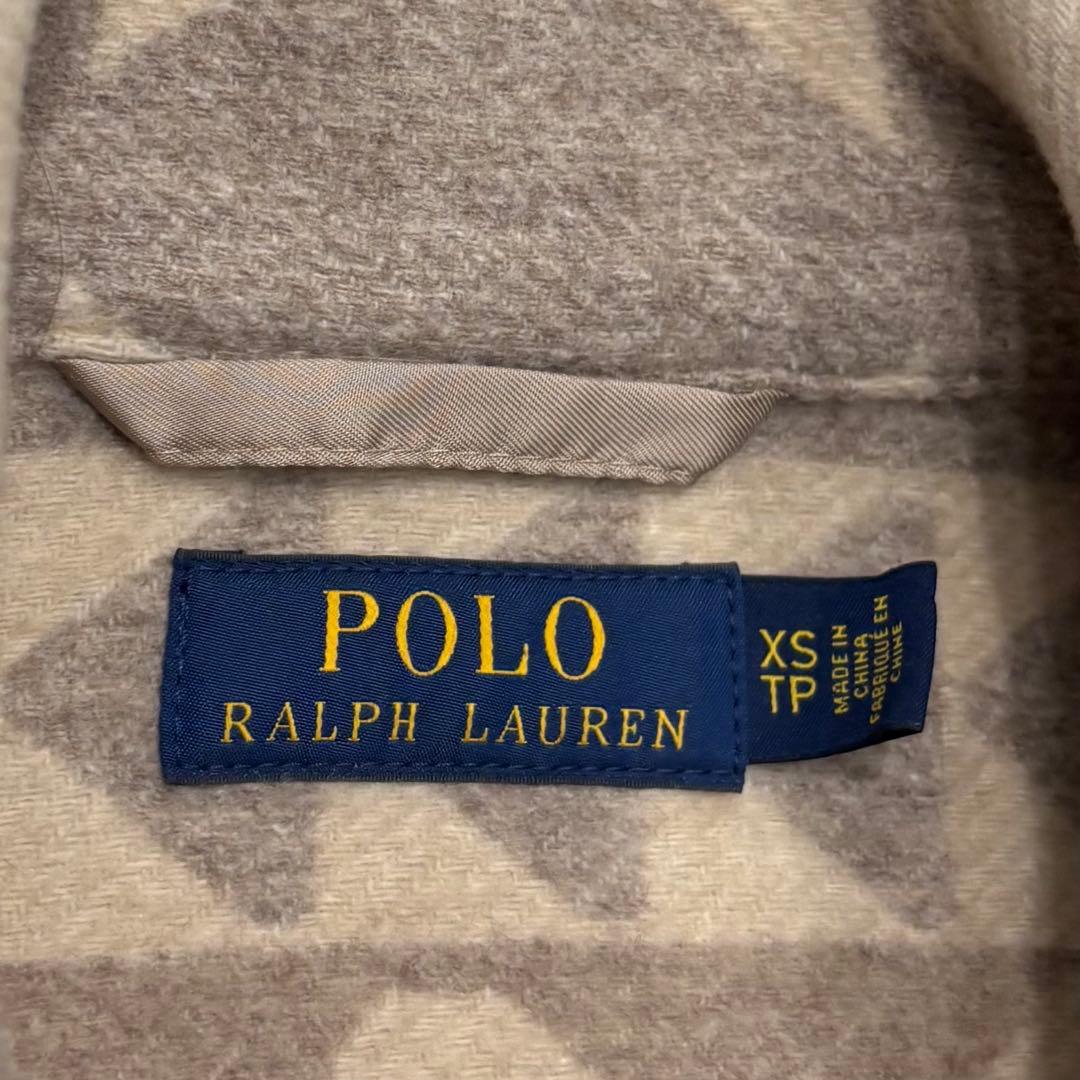 美品 ラルフローレン ジオメトリック ネイティブ柄 ウール Pコート XS