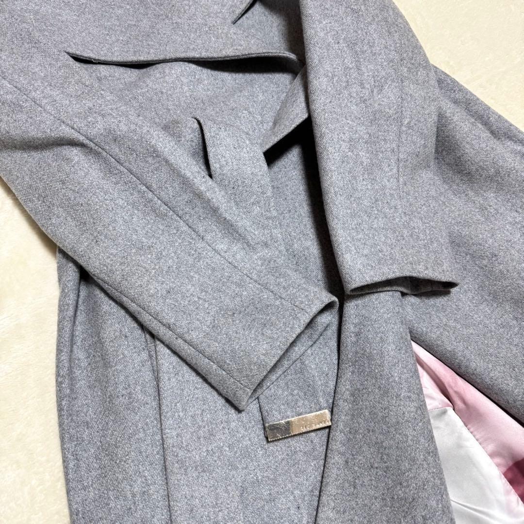 美品 テッドベイカー ショールカラー ロングコート 花柄 ルーマニア製