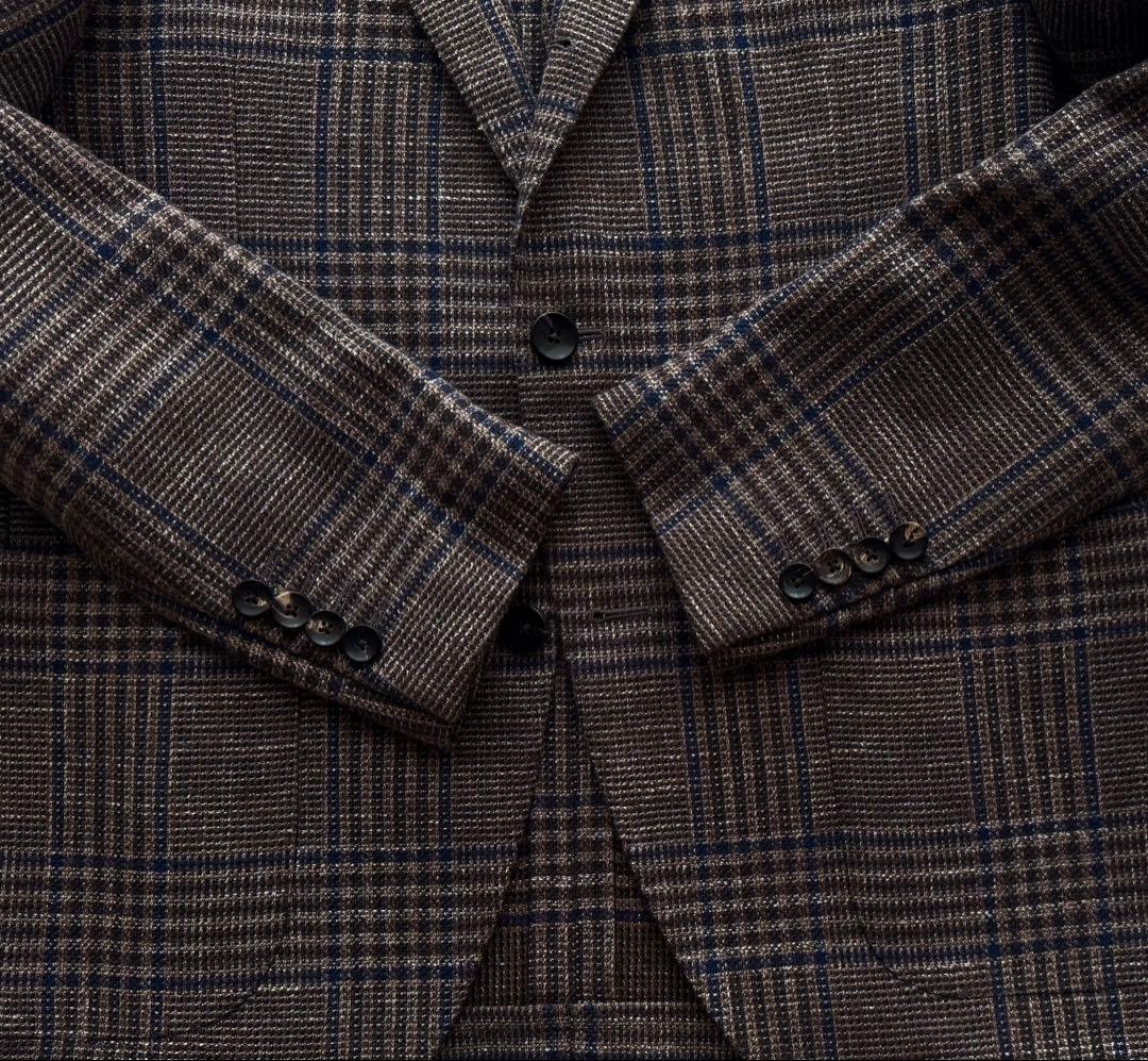 【極美品・未使用級】 LARDINI ラルディーニ 5者混ジャケット 近年ロゴ