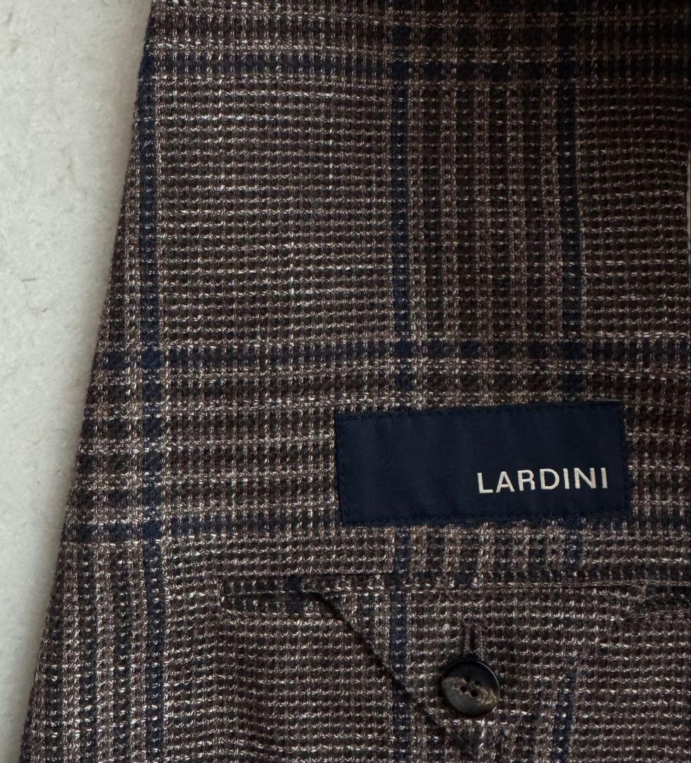 【極美品・未使用級】 LARDINI ラルディーニ 5者混ジャケット 近年ロゴ
