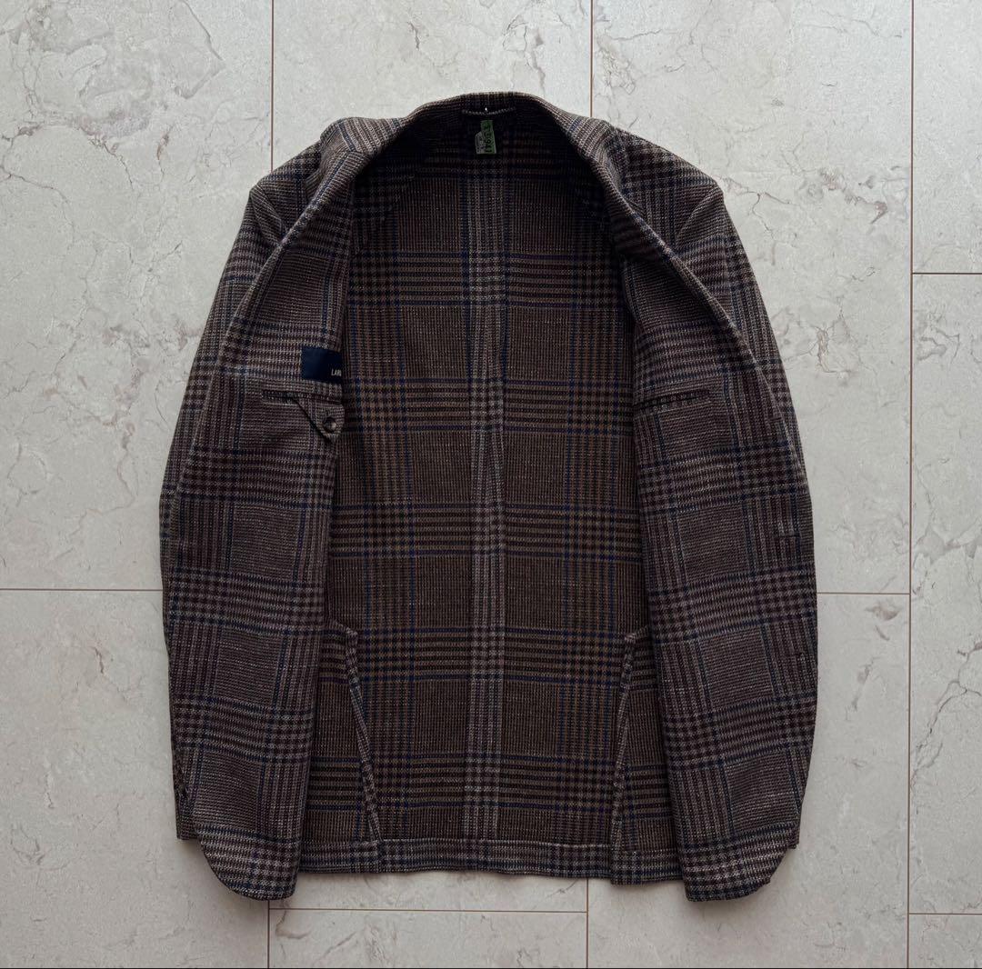 【極美品・未使用級】 LARDINI ラルディーニ 5者混ジャケット 近年ロゴ