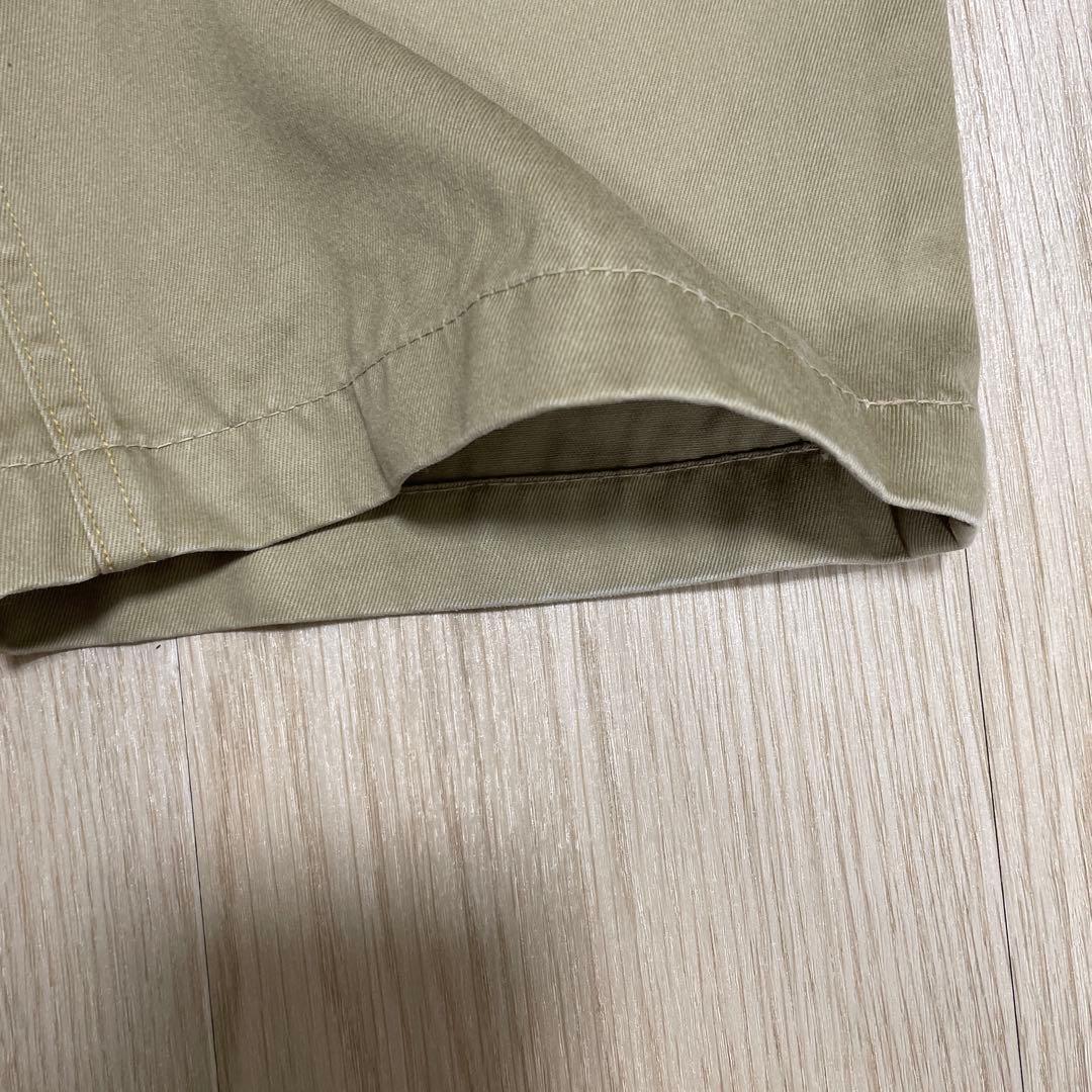 ベージュ チノパン 3つボタン