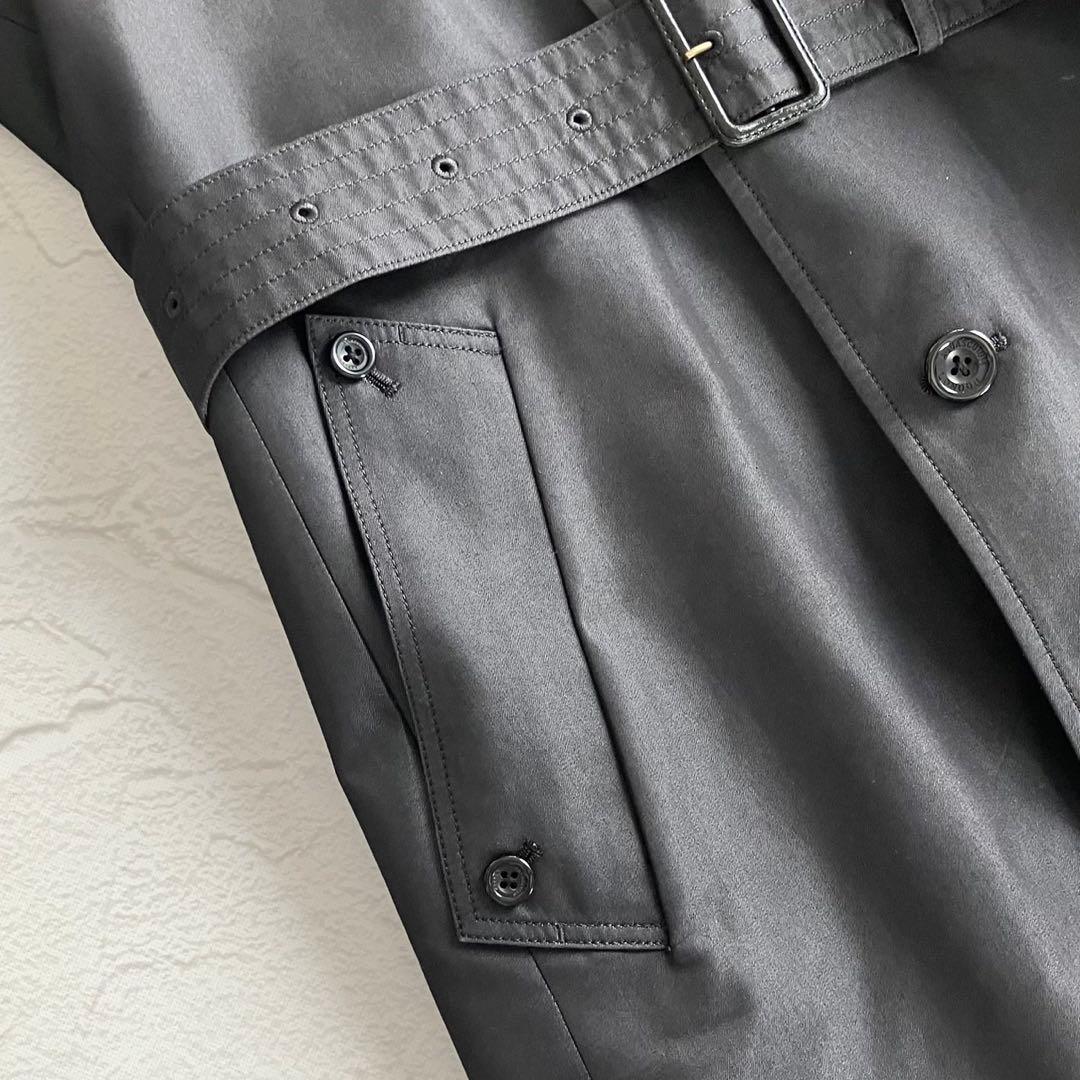 【未使用級】アクアスキュータム ロンドン トレンチコート ブラック 日本製 36