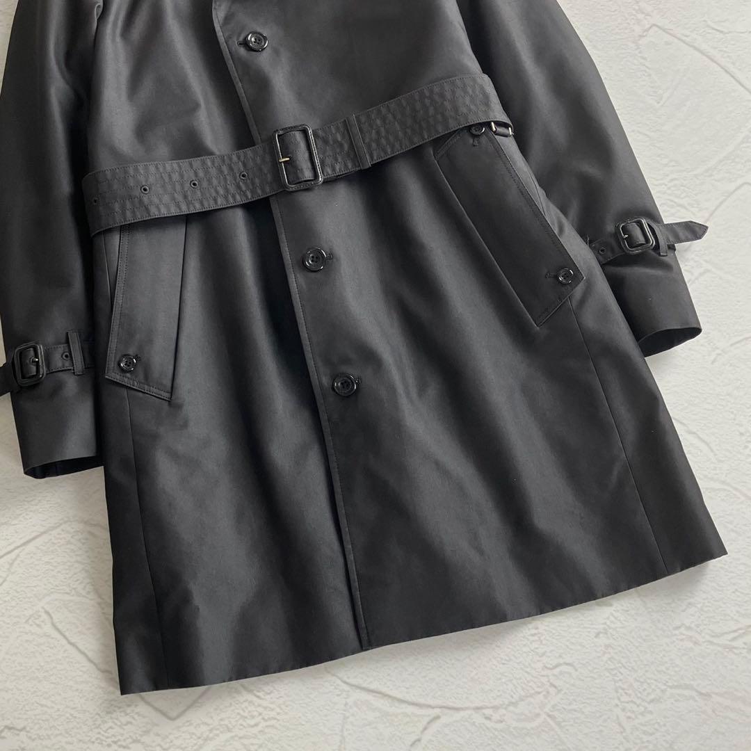 【未使用級】アクアスキュータム ロンドン トレンチコート ブラック 日本製 36
