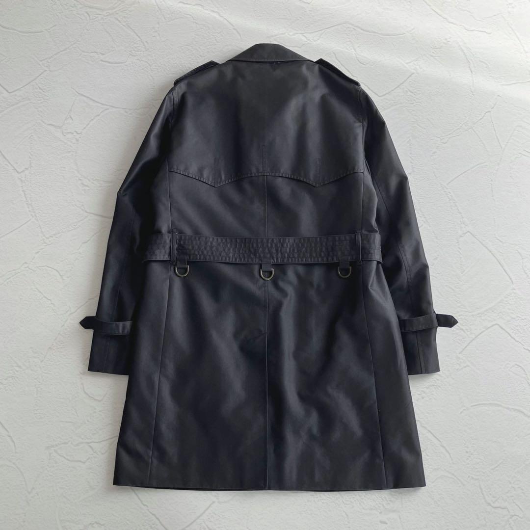 【未使用級】アクアスキュータム ロンドン トレンチコート ブラック 日本製 36