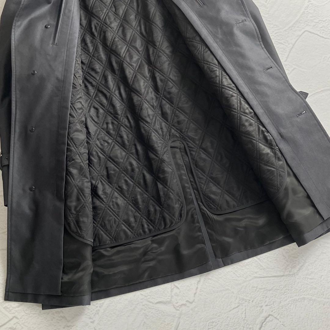 【未使用級】アクアスキュータム ロンドン トレンチコート ブラック 日本製 36