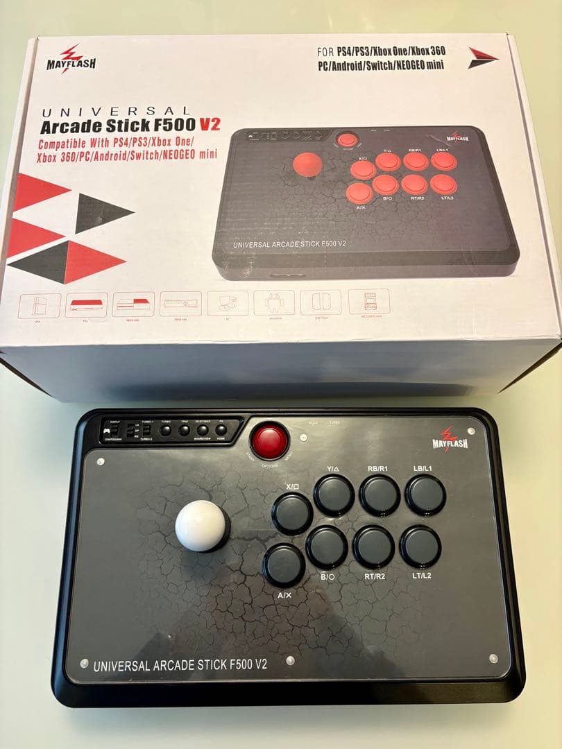 Mayflash アケコン F500 V2　三和電子パーツ変更済