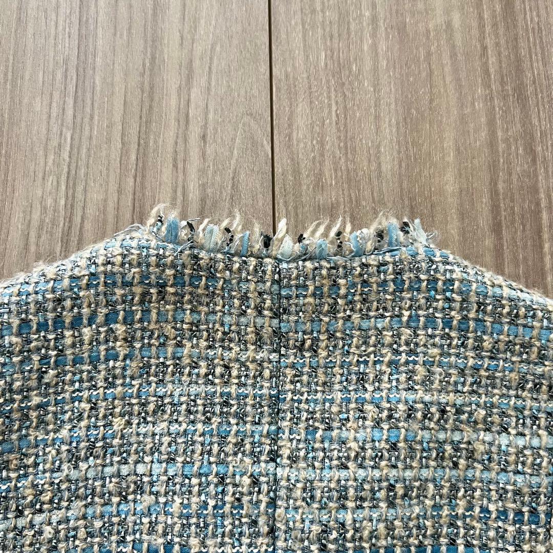 美品【期間限定出品】23区 リントンツイード ノーカラージャケット 38