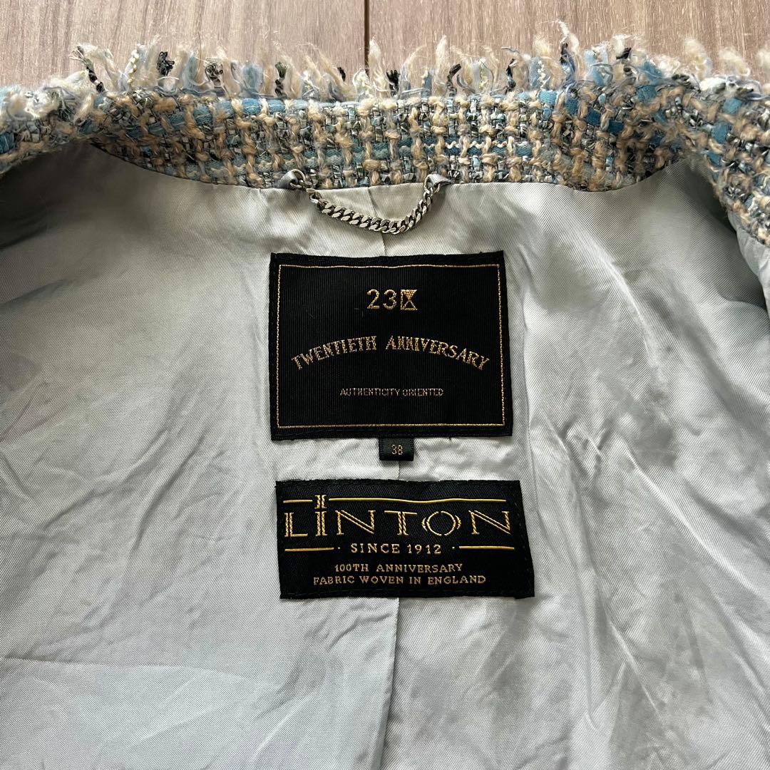 美品【期間限定出品】23区 リントンツイード ノーカラージャケット 38