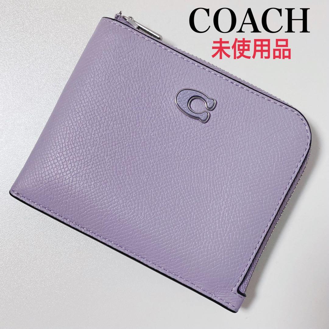 【未使用品】COACHコーチ★カードケース★ケース★Cロゴ★紫パープル