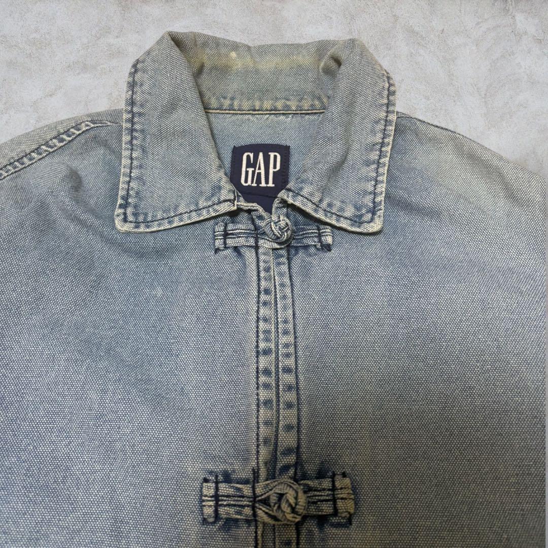 レア‼️90s【GAP】デニム チャイナジャケット カンフーボタン vintage