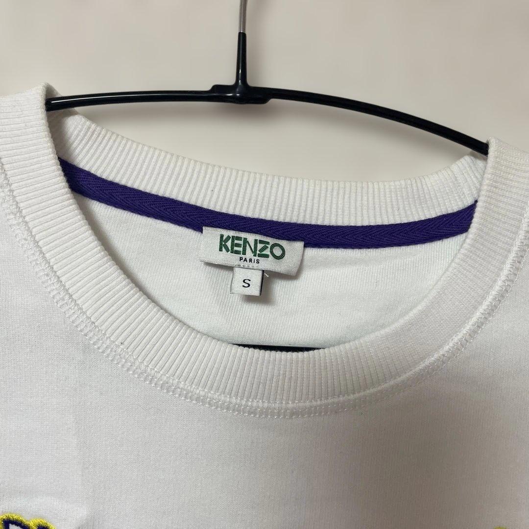 KENZO トラ刺繍 ホワイト スウェット S