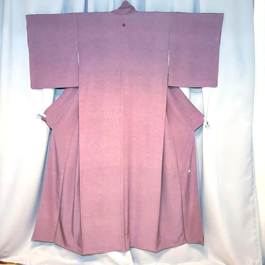 ま*も様 正絹　鮫小紋　江戸小紋　袷　作家　しつけ　未着用　紋付　フルセット　フ