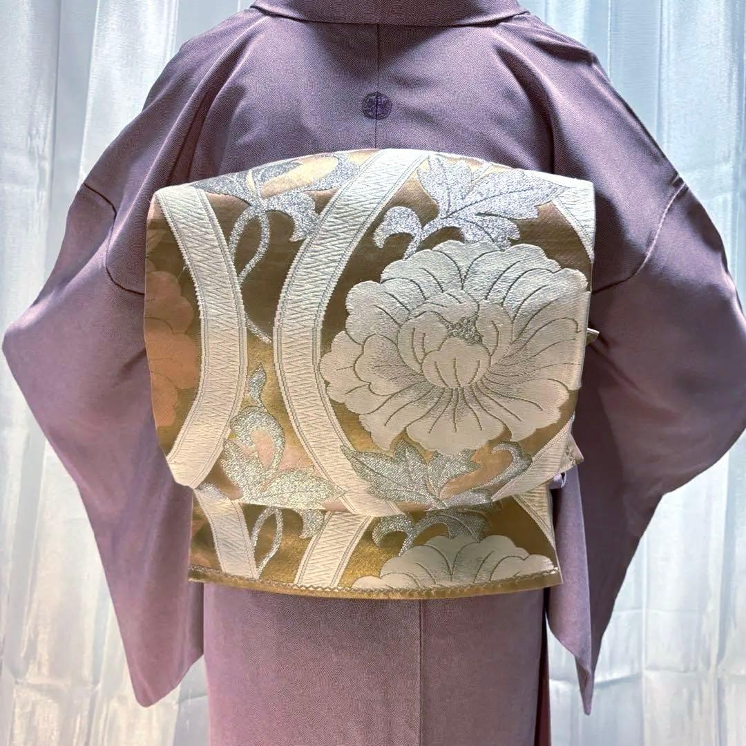 ま*も様 正絹　鮫小紋　江戸小紋　袷　作家　しつけ　未着用　紋付　フルセット　フ