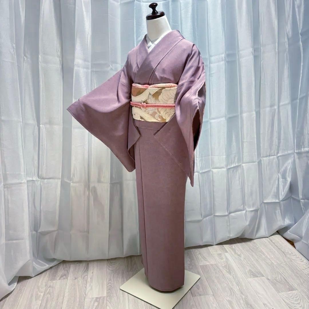 ま*も様 正絹　鮫小紋　江戸小紋　袷　作家　しつけ　未着用　紋付　フルセット　フ