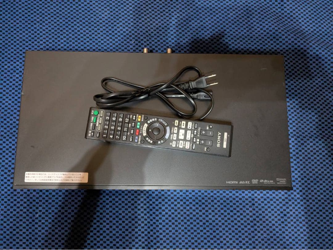 SONY ブルーレイレコーダー リモコン付き