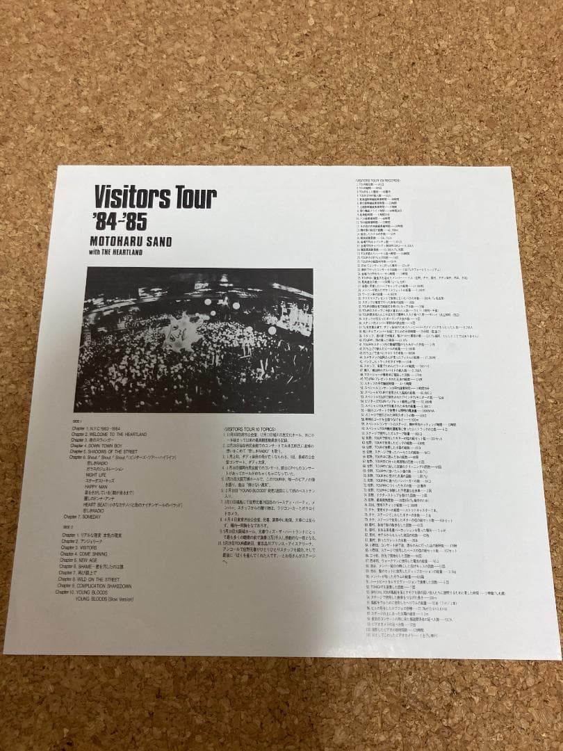 佐野元春　ライブ　Visitors Tour’84-’85 LD
