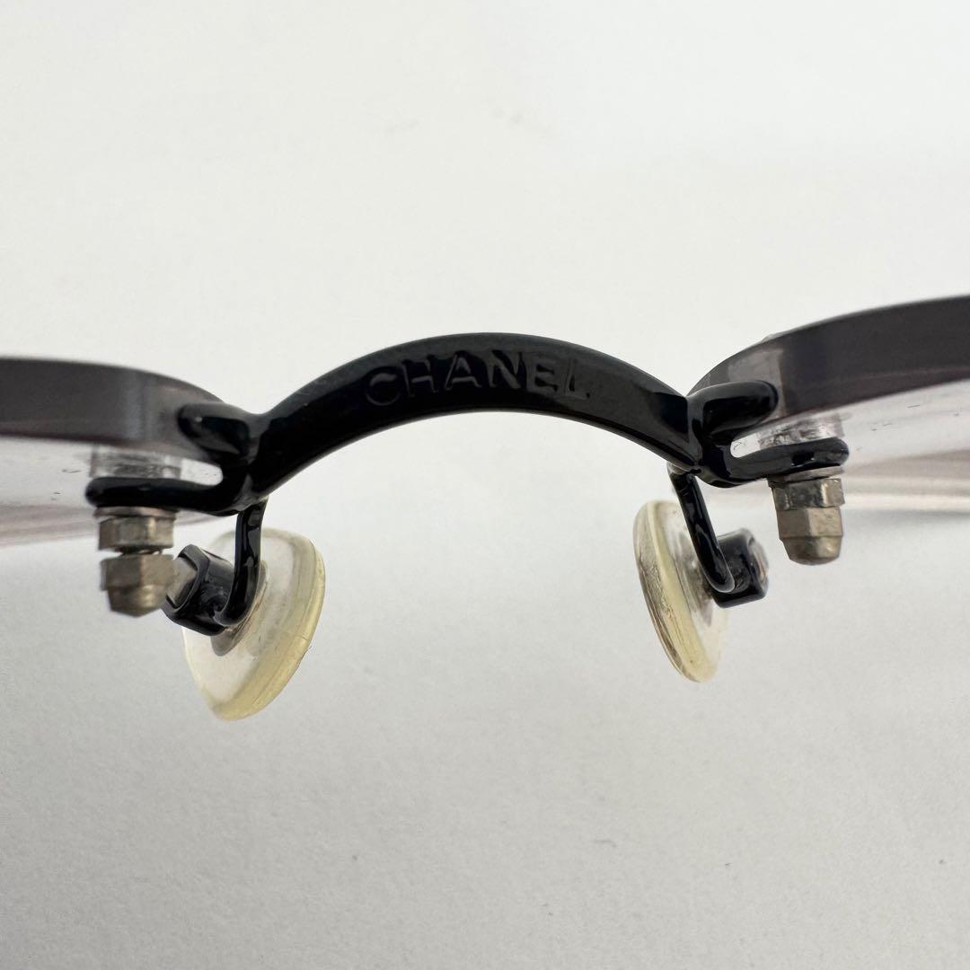 美品 CHANEL シャネル メガネ サングラス 度入り リムレス ココマーク