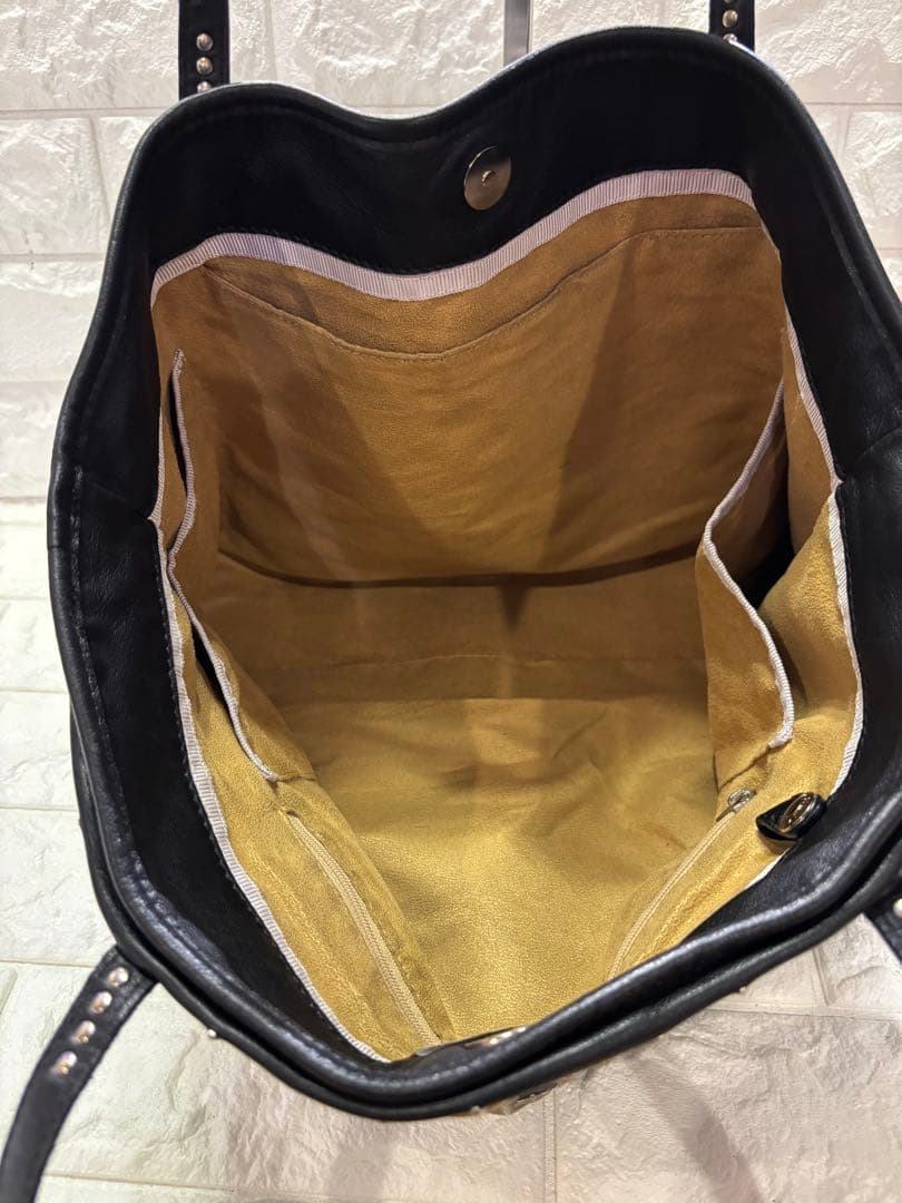 #美品ジミーチュー星型スタッズ ブラック レザートートバッグ#ユニセックス