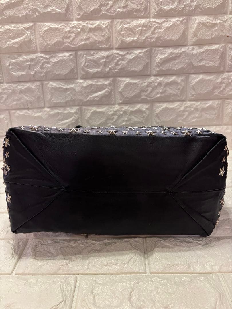 #美品ジミーチュー星型スタッズ ブラック レザートートバッグ#ユニセックス