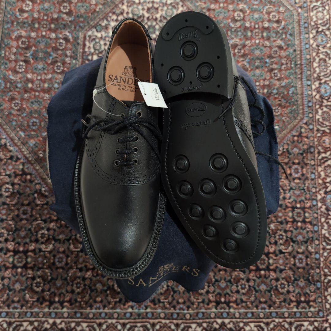 SANDERS ブラック サドルシューズ UK6 MADE IN ENGLAND