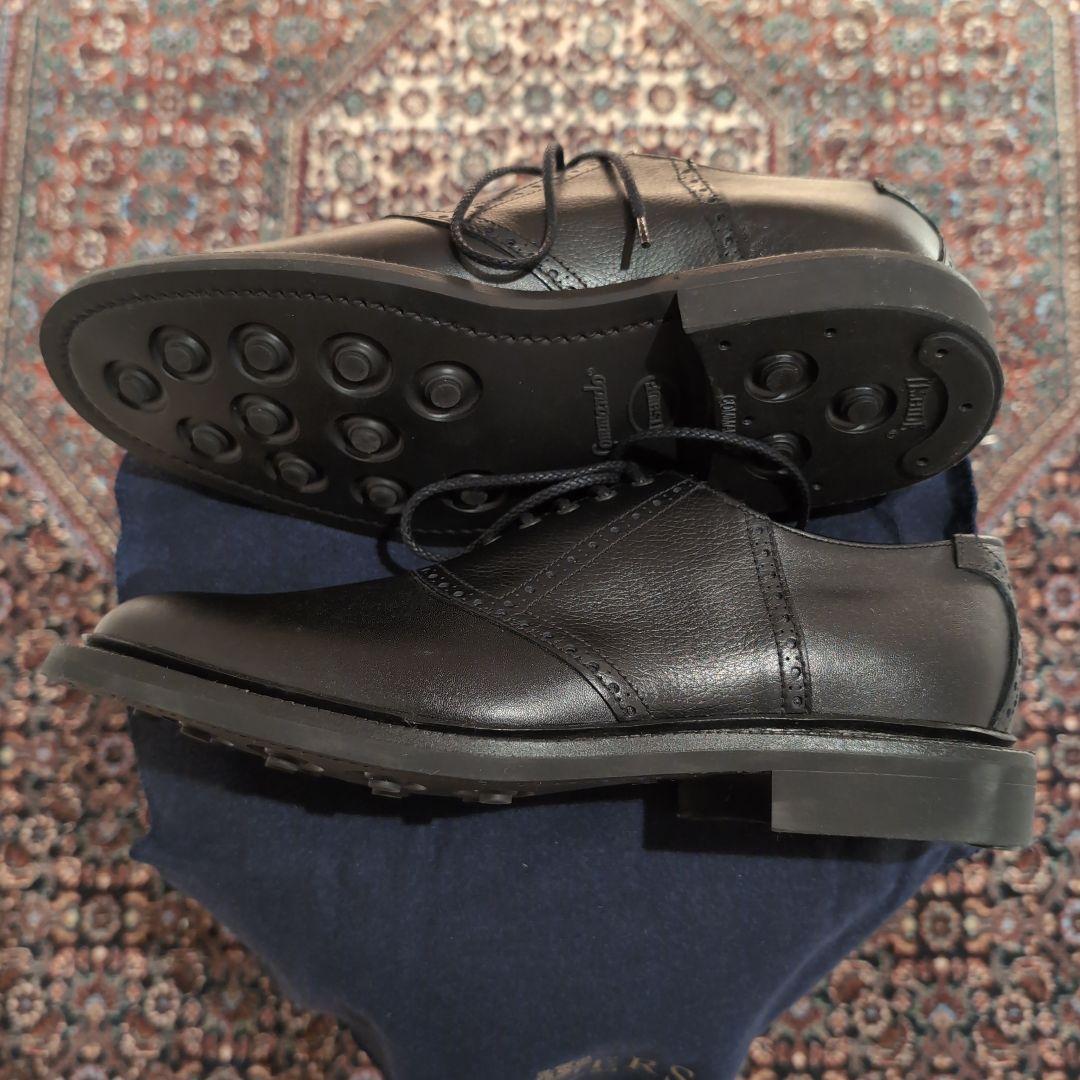 SANDERS ブラック サドルシューズ UK6 MADE IN ENGLAND